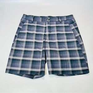 Lululemon Athletica shorts Commission golf shorts gray plaid men Size 38